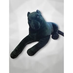 Vintage Best Made Toys Plush Stuffed Toy Black Panther Big Cat Animal 29” Jaguar